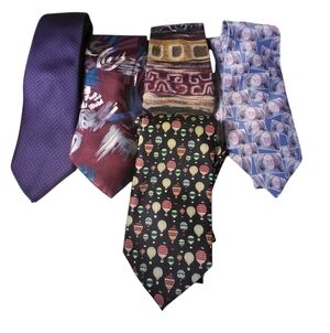 Men's Multicolor Tie Set of 5 office business workwear conference meeting